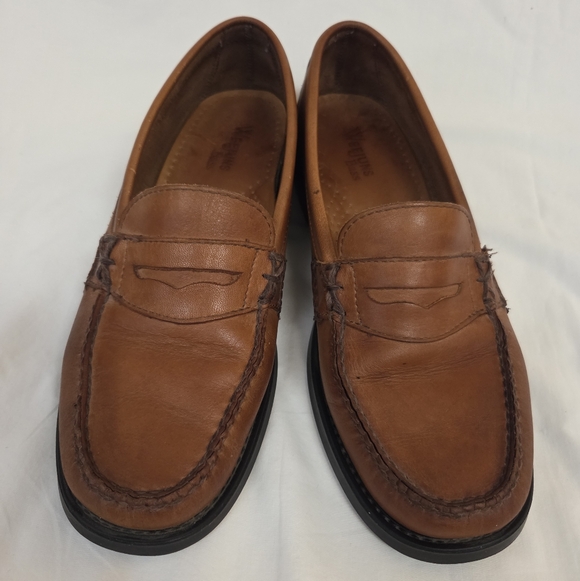 Bass Weejuns Katherine II Tan Camel Leather Loafers 8 - Picture 2 of 13